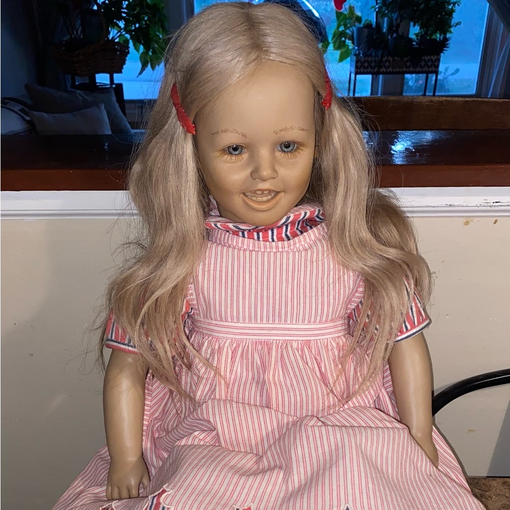 Charming Pink Striped Doll Dress